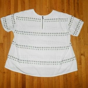 10 Crosby Derek Lam Tops - 10 Crosby Derek Lam Size Large Trapeze Top White 10 Crosby Derek Lam Tops - 10 Crosby Derek Lam Size Large Trapeze Top White